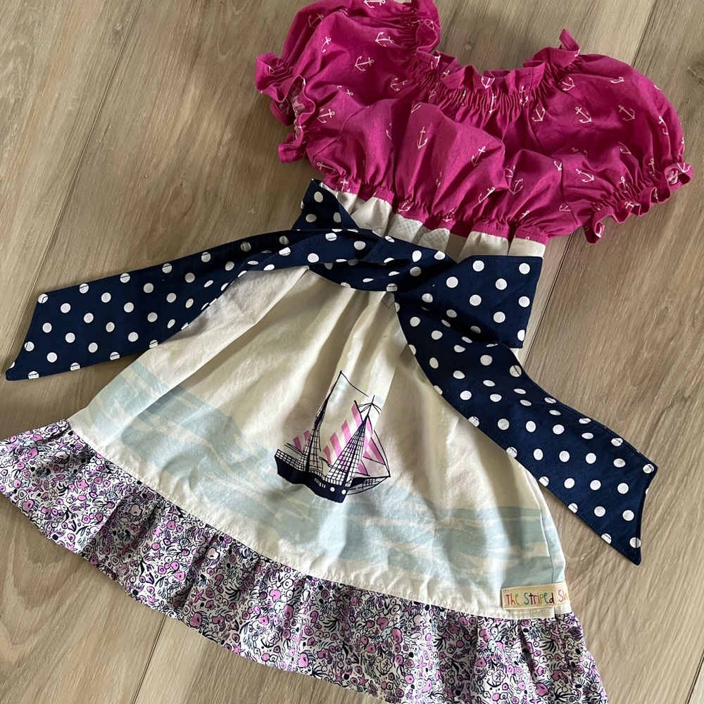 Nautical Harbor Etsy Dress EUC